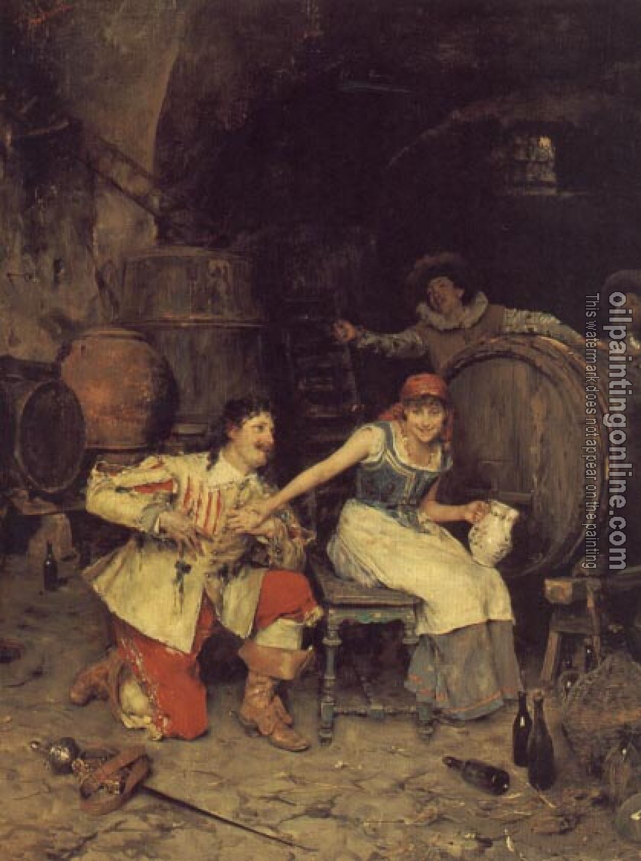 Federico Andreotti - Flirtation in the Wine Cellar
